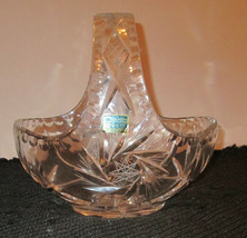 LAUSITZER, 24% LEAD CRYSTAL BASKET  CENTERPIECE - $629.89 MXN