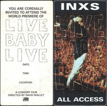 INXS All Access OTTO Cloth Backstage All Access Pass for the 1991 Live B... - £3.99 GBP