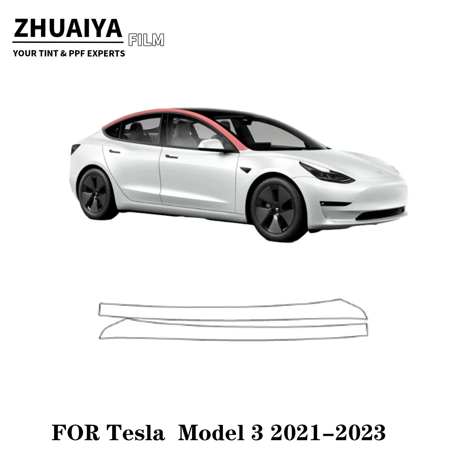 2017-2024 For Tesla Model 3 A-Pillar PPF Paint Protection Film 8mil car body - £27.13 GBP+