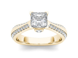 14K Yellow Gold 1 3/4ct TDW Princess-cut Diamond Engagement Ring - £3,605.89 GBP