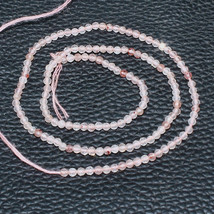 Strawberry Quartz Faceted Rondelle 12.5 inch Bead Natural Loose Gemstone Jewelry - £5.10 GBP