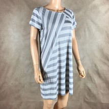 G.H. Bass Linen Mixed-Stripe Cap Sleeve Sporty Knit T-Shirt Dress Nwt Medium - £10.47 GBP