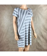 G.H. BASS Linen Mixed-Stripe Cap Sleeve Sporty Knit T-Shirt Dress NWT ME... - £10.63 GBP