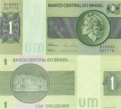 Brazil P191Aa, 1 Cruzeiro,  República / Banco Central in Rio de Janeiro UNC 1972 - £1.82 GBP