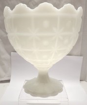 Vintage Milk Glass Napco 1185 Footed Compote Planter Vase Cleaveland Ohio U.S.A. - £11.86 GBP