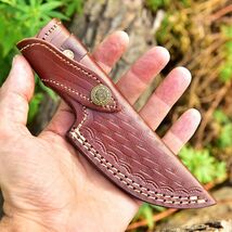 Custom Handmade 4.25” Fixed blade Cow Leather Sheath / Holster / vertica... - $13.85