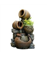 2-in-1 Outdoor Polyresin 15-Gallon Pouring Pots Water Fountain Planter - $403.48 CAD