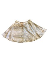 Francesca’s Gold &amp; White Striped Short Skirt Size L - £13.06 GBP