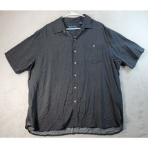 Batik Bay Shirt Mens XL Black White Geo Print Short Sleeve Collared Button Down - £12.04 GBP