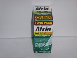(2 pack)  Afrin SEVERE CONGESTION Nasal Pump Mist NO DRIP .5oz - Exp 5/25 - $285.35 MXN