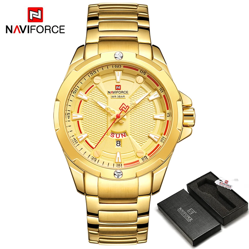 Fashion Luxury Gold Watch Men New Military Sport Quartz Wristwatch Casua... - $50.42