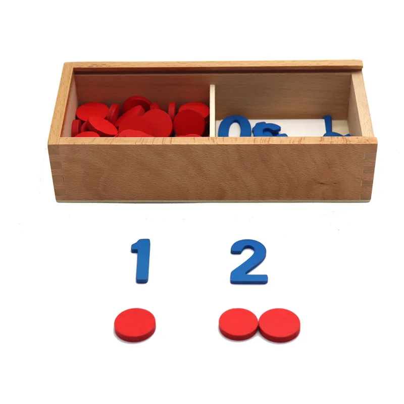 Play Wooden Montessori Toy Digital Cognitive Card Puzzle Kindergarten Play Maths - £23.37 GBP