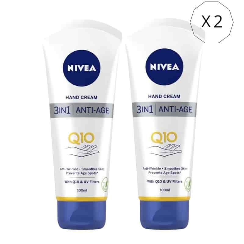 2 x Nivea Q10 3 in 1 Anti Age Hand Cream 100 ml - $29.90