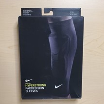 Nike Pro Hyperstrong Size L / XL Padded Shin Sleeves Black AC4186-010 - $39.98