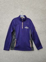 NFL Team Apparel Baltimore Ravens Mens S 1/4 Zip Pullover Purple NEW - $32.54