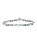 4.5Ct D/VVS1 Simulated Diamond 14k White Gold Plated Tennis Bracelet 7&quot; ... - $154.97