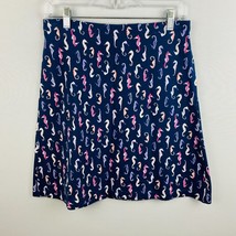 J Jill Womens XS Colorful Tropical Seahorse Print A-Line Skirt Pockets - £27.68 GBP