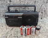 Sony CFM-10 AM FM Radio Cassette Recorder Player Black Tested AC Power (X2) - £27.43 GBP