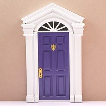 AirAds Dollhouse DIY 1:12 Scale miniature Federal Revival Front Door Dark Pink - £13.77 GBP