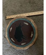 Vintage Native American Indian Ceremonial Leather Sinew Drum  - $93.68 CAD