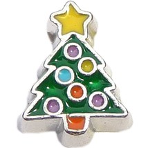 Decorated Christmas Tree Floating Locket Charm - £1.92 GBP