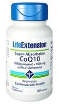 3 Pack Life Extension Super Absorbable CoQ10 Ubiquinone d Limonene 100mg 60 gel image 2