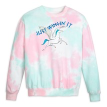 NWT Disney Hercules Pegasus Tie Dye Oversize Pullover Sweatshirt Just Wingin&#39; It - £34.91 GBP