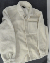DESIGNER FOREVER 21 SOFT WARM WOOL BUTTON UP WHITE JACKET MEN'S SIZE X-L... - $25.22