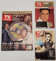 *R) Lot of 3 Elvis Presley TV Guide Magazines 2004, 2006 CD ROM - £7.97 GBP