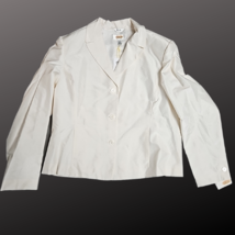 Talbots Women’s White or Ivory Lined 2 Piece Pants &Jacket Suit Size 18 N... image 3