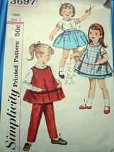 Simplicity Child’s Size 2 Blouse Skirt Pants &amp; Top #3697 - $6.99