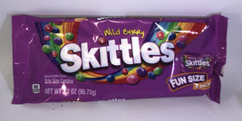 Skittles Wild Berry Candy Coated Fruit Chew Fun Size 3.2oz-1ea 6pk-Individual Pk - £7.13 GBP
