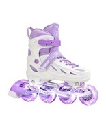 SUPER YOUNGSTER Adjustable Inline Skates for Boys Girls Ages 4-12 with L... - £39.89 GBP