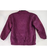 Activology Jumpsuit Womens Large Purple Gold Beaded 80s Silk Streetwear ... - £51.87 GBP