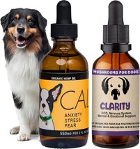 Calm &amp; Clarity Cognitive Support Bundle: Calm Hemp Oil For Dogs (Dog Calming Dro - $96.99