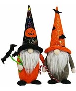 ~~ 2 PC Halloween Witch Standing Gnomes Faceless Plush~~ 12&quot; x 4&quot; ~~ NEW ~~ - $12.00