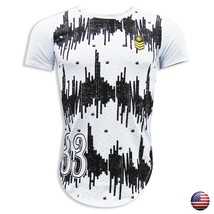 NWT FASHION DIVER 33 MEN&#39;S WHITE GRAPHIC TEE T-SHIRT SHORT SLEEVE SIZE S - $6.63 CAD