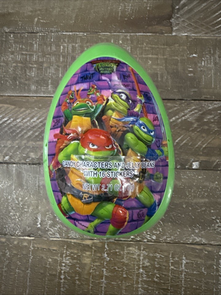 Easter Teenage Mutant Ninja Turtles Candy Characters And Jelly Beans Egg - $7.80