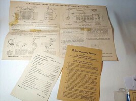 1941 Ford Roto-Selector Radio Owners Manual & Philco warranty papers - $14.80