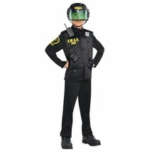 Police Swat Officer Boys Child Large 12-14 Deluxe Costume - £40.59 GBP