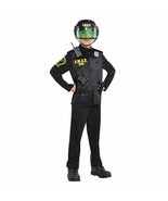 Police Swat Officer Boys Child Large 12-14 Deluxe Costume - £40.54 GBP