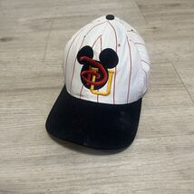 Disney University Hat White Red Pinstripes Snapback Adjustable Vtg 90s M... - $13.69