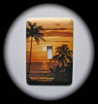 Tropical Palm Trees Metal Switch Plate  - £7.39 GBP