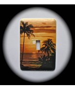 Tropical Palm Trees Metal Switch Plate  - £7.30 GBP