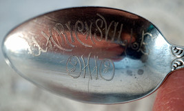 Sterling Silver Souvenir Spoon Uhrichsville Ohio Dated 1897 JW Scott&#39;s Sons - $25.99