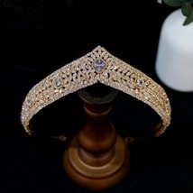 New Hair Accessories Baroque Crystal Crown Fashion Bride Wedding Headdress Princ - £117.40 GBP