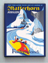 Framed Disneyland 1969 Matterhorn Vintage Restored mini poster - £13.80 GBP