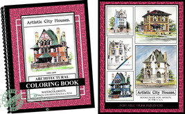 Artistic City Houses 1890 * Architectural PAINTING COLORING BOOK  w/ floor plans - £42.24 GBP