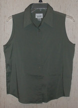 Excellent Womens Christopher &amp; Banks Green Sleeveless Blouse Size L - £17.13 GBP