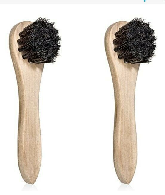 Handle Bristle Horse Hair Brush Shoe Boot Polish Shine Cleaning Dauber B... - $6.92